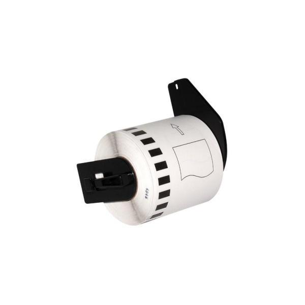 Compatible Brother DK22113 - Etiquetas Ancho 62mm x 15,24 metros - negro sobre transparente