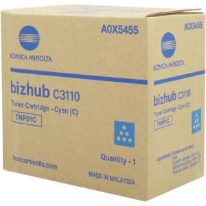 Original Konica Minolta Bizhub C3110 Cyan Cartucho de Toner  - A0X5455 TNP51C