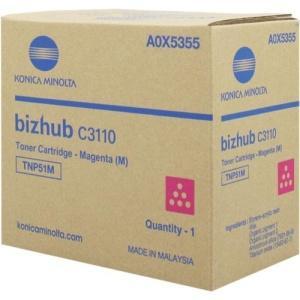 Original Konica Minolta Bizhub C3110 Magenta Cartucho de Toner  - A0X5355 TNP51M