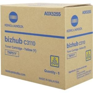 Original Konica Minolta Bizhub C3110 Amarillo Cartucho de Toner  - A0X5255 TNP51Y