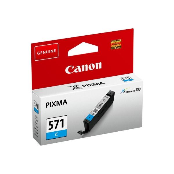 Original Canon CLI571 Cyan Cartucho de Tinta - 0386C001