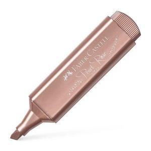 Faber-Castell  10 Rotuladores Marcador Fluorescente Textliner 46 - Punta Biselada - Trazo entre 1.2mm y 5mm - Tinta con Base de Agua - Color Oro Rosa