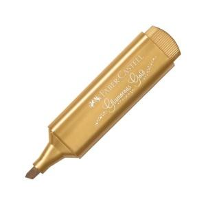 Faber-Castell  10 Rotuladores Marcador Fluorescente Textliner 46 - Punta Biselada - Trazo entre 1.2mm y 5mm - Tinta con Base de Agua - Color Oro