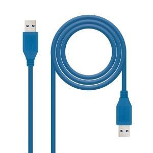 Nanocable Cable USB-A 3.0 Macho a USB-A Macho 1m - Color Azul