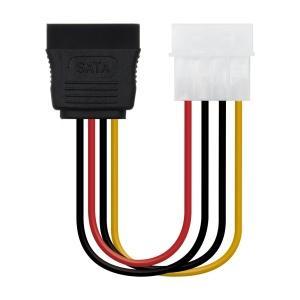 Nanocable Cable SATA Alimentacion 5.25" Molex 4pin Macho a SATA Hembra 0.16m