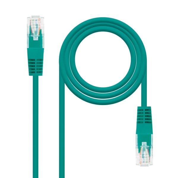Nanocable Cable de Red Latiguillo RJ45 Cat.5e UTP AWG24 2m - Color Verde