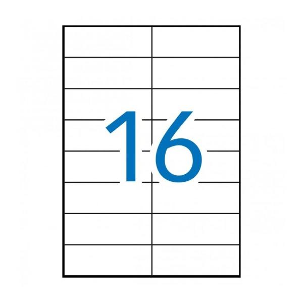 Apli Etiquetas Permanentes Blancas 105 x 37 mm - 100 Hojas - 01274