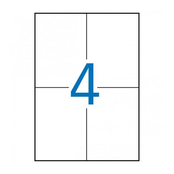 Apli Etiquetas Permanentes Blancas 105 x 148 mm - 500 Hojas - 01797