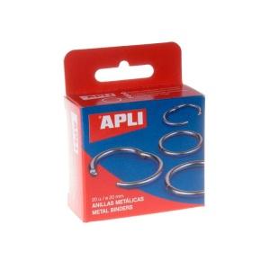 Apli Pack de 20 Anillas Metalicas Articuladas  Ø20 mm - 00451