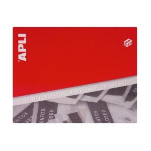 Apli Pack de 100 Sobres Porta Documentos 240 x 140 x 20 mm - Adhesivo en el Dorso - Texto en 3 Idiomas - 01467