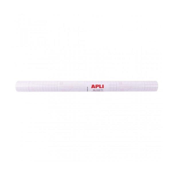 Apli Forro de Libros en Rollo 80? 3 x 0,5 m - Polipropileno - Adhesivo Reposicionable - Alta Resistencia - 429