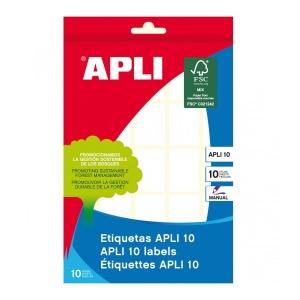 Apli Pack de 250 Etiquetas Permanentes Blancas 19x27mm - 01640