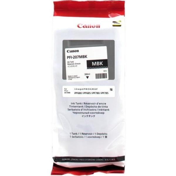 Original Canon PFI207 Negro Mate Cartucho de Tinta  - PFI207MBK/8788B001