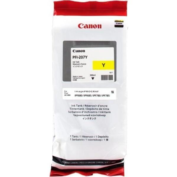 Original Canon PFI207 Amarillo Cartucho de Tinta - PFI207Y/8792B001