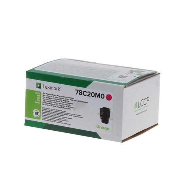 Original Lexmark CS421-CS521-CS622-CX421-CX522-CX622-CX625 Magenta Cartucho de Toner - 78C20M0