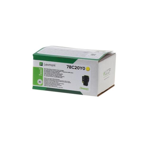 Original Lexmark CS421-CS521-CS622-CX421-CX522-CX622-CX625 Amarillo Cartucho de Toner - 78C20Y0