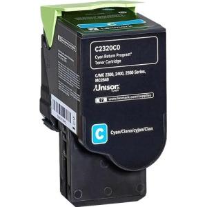 Original Lexmark C2325-C2425-C2535-MC2325-MC2425-MC2535-MC2640 Cyan Cartucho de Toner - C2320C0