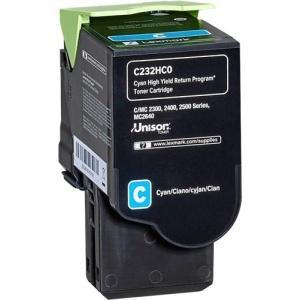 Original Lexmark C2325-C2425-C2535-MC2325-MC2425-MC2535-MC2640 Cyan Cartucho de Toner - C232HC0