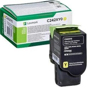 Original Lexmark C2425-C2535-MC2425-MC2535-MC2640 Amarillo Cartucho de Toner - C242XY0