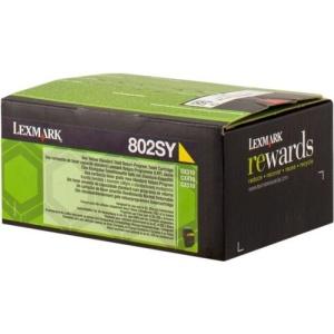 Original Lexmark CX310-CX410-CX510 Amarillo Cartucho de Toner - 80C2SY0-80C2SYE-802SY