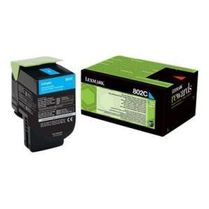 Original Lexmark CX310-CX410-CX510 Cyan Cartucho de Toner - 80C20C0-802C
