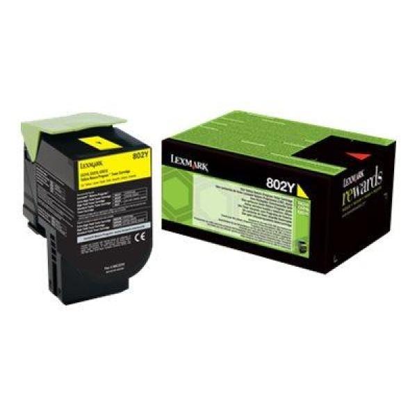 Original Lexmark CX310-CX410-CX510 Amarillo Cartucho de Toner - 80C20Y0-802Y