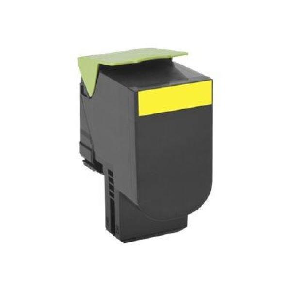 Original Lexmark CX410-CX510 Amarillo Cartucho de Toner - 80C2HY0-80C2HYE-802HY