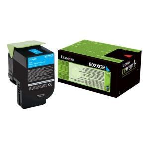 Original Lexmark CX510 Cyan Cartucho de Toner - 80C2XC0-80C2XCE-802XC