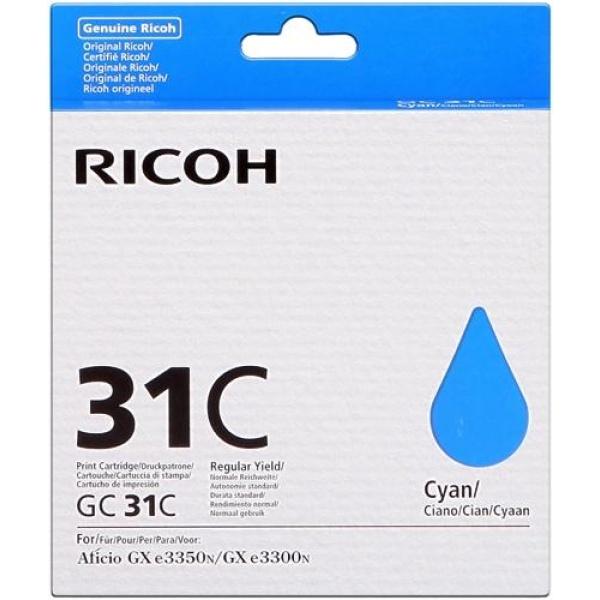 Original Ricoh GC31C Cyan Cartucho de Gel - 405689