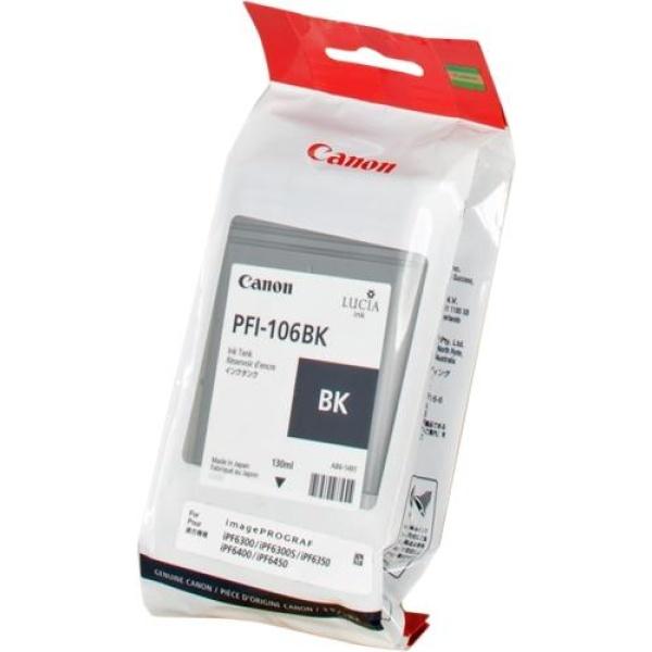 Original Canon PFI106 Negro Cartucho de Tinta - PFI106BK/6621B001