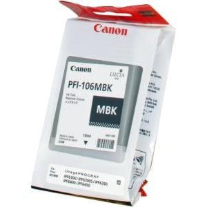 Original Canon PFI106 Negro Mate Cartucho de Tinta  - PFI106MBK/6620B001