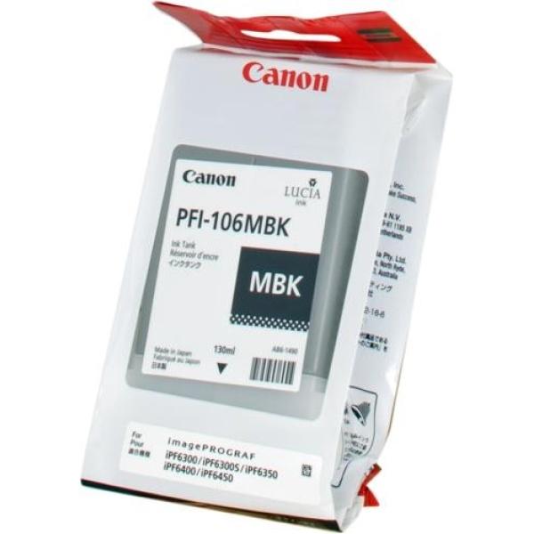 Original Canon PFI106 Negro Mate Cartucho de Tinta - PFI106MBK/6620B001