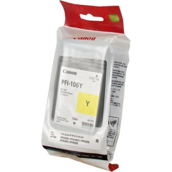 Original Canon PFI106 Amarillo Cartucho de Tinta - PFI106Y/6624B001