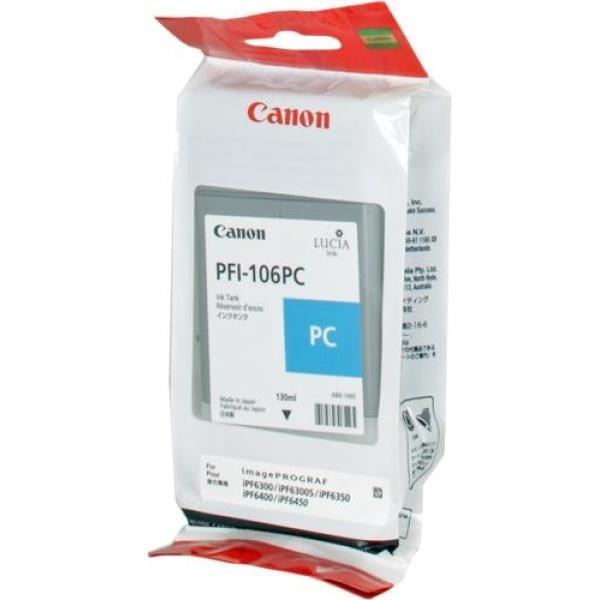 Original Canon PFI106 Cyan Photo Cartucho de Tinta  - PFI106PC/6625B001