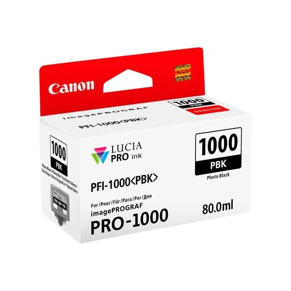 Original Canon PFI1000 Negro Photo Cartucho de Tinta - PFI1000PBK/0546C001