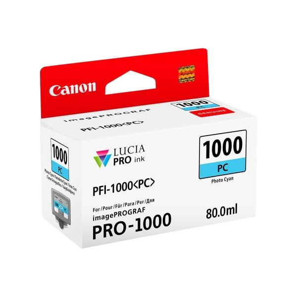 Original Canon PFI1000 Cyan Photo Cartucho de Tinta  - PFI1000PC/0550C001