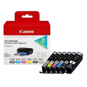 Original Canon PGI550/CLI551 Pack de 6 Cartuchos de Tinta es - 6496B005