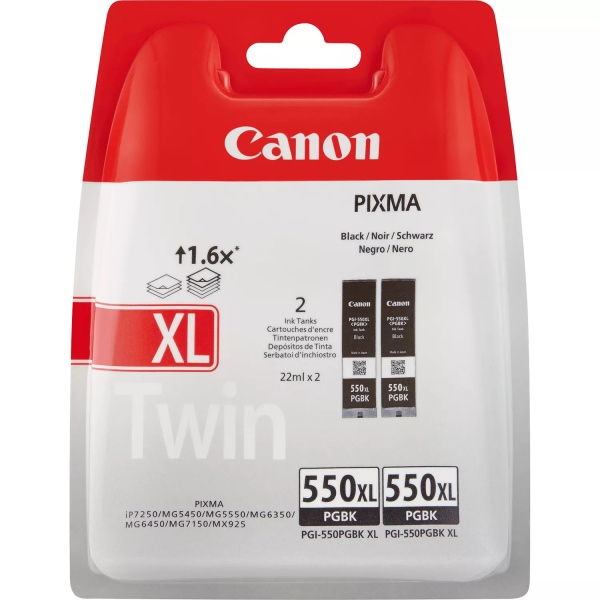 Original Canon PGI550XL Negro Pack de 2 Cartuchos de Tinta Pigmentada es - 6431B005