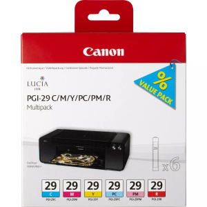 Original Canon PGI29 Pack de 6 Cartuchos de Tinta es - 4873B005