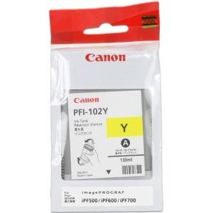 Original Canon PFI102 Amarillo Cartucho de Tinta  - 0898B001