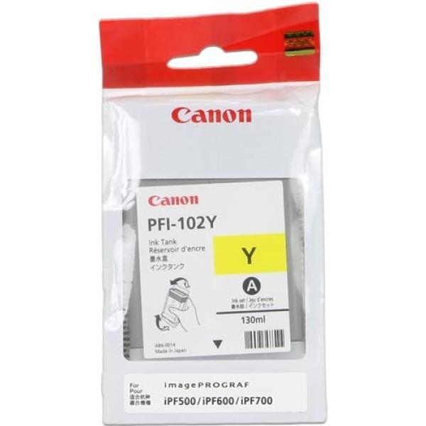 Original Canon PFI102 Amarillo Cartucho de Tinta  - 0898B001