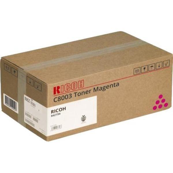 Original Ricoh Aficio MPC6503SP MPC8003SP IMC6500 IMC8000 Magenta Cartucho de Toner - 842194 C8003M