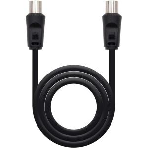 Nanocable Cable de Antena TV 75 OHM Macho Hembra 1.80m - Color Negro