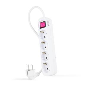 Nanocable Regleta de Proteccion con 4 Shuckos - Cable de 1.40m - Interruptor On Off - Color Blanco