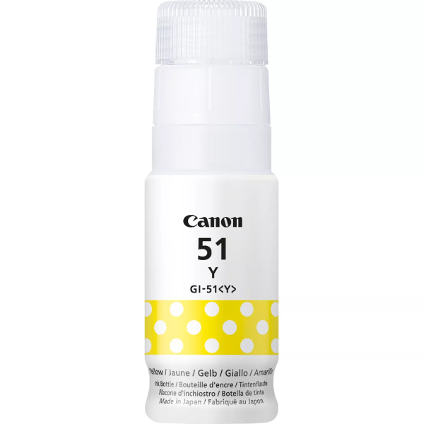 Original Canon GI51 Amarillo Botella de Tinta - GI51Y/4548C001