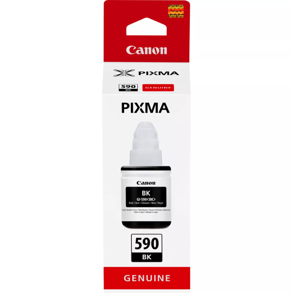 Original Canon GI590 Negro Botella de Tinta  - GI590BK/1603C001