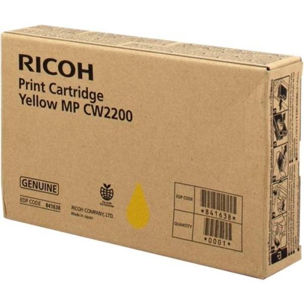Original Ricoh Aficio MP-CW2200SP Amarillo Cartucho de Tinta - 841638 MP CW2200Y