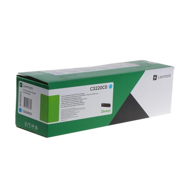 Original Lexmark C3324-C3326-MC3224-MC3326-MC3426 Cyan Cartucho de Toner - C3220C0
