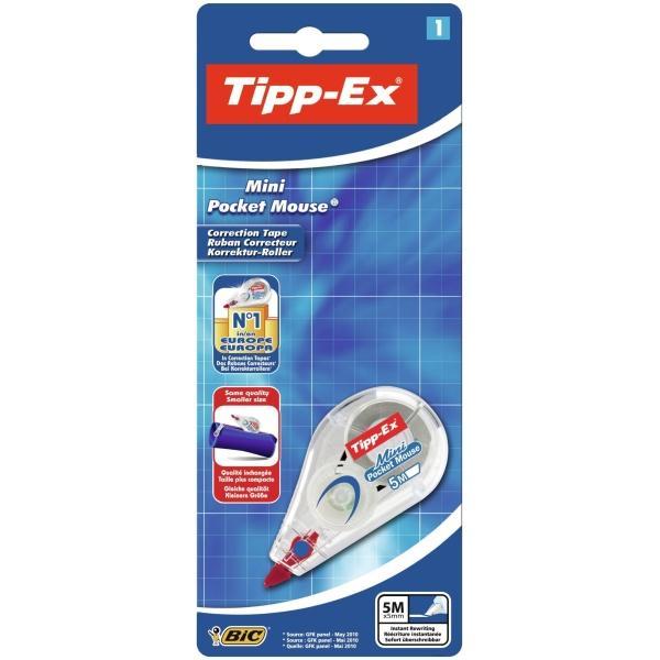 Tipp-Ex Mini Pocket Mouse Cinta Correctora 5mm x 6m - Resistente - Escritura Instantanea