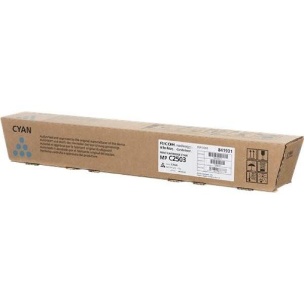 Original Ricoh Aficio MP-C2503SP MP-C2003SP MP-C2011SP Cyan Cartucho de Toner - 841931